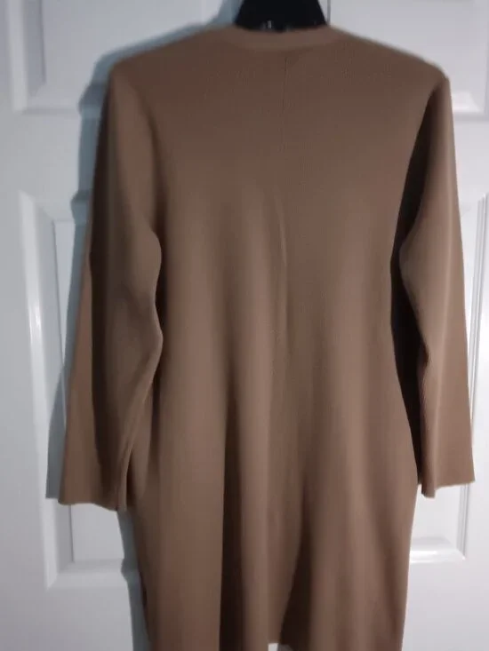 Lauren Ralph Lauren Cotton-Blend Cardigan and Cotton Satin Shirt - Picture 3 of 11